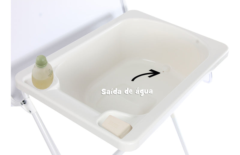 Compre Banheira Ofurô Luxo Leão com Suporte e Trocador para Bebês