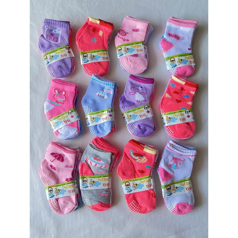 👶 Kit com 12 Pares de Meias para Bebês – Conforto, Estilo e Praticidade! Tamanhos 0 a 6 , 6 a 12 , 12 a 24  meses