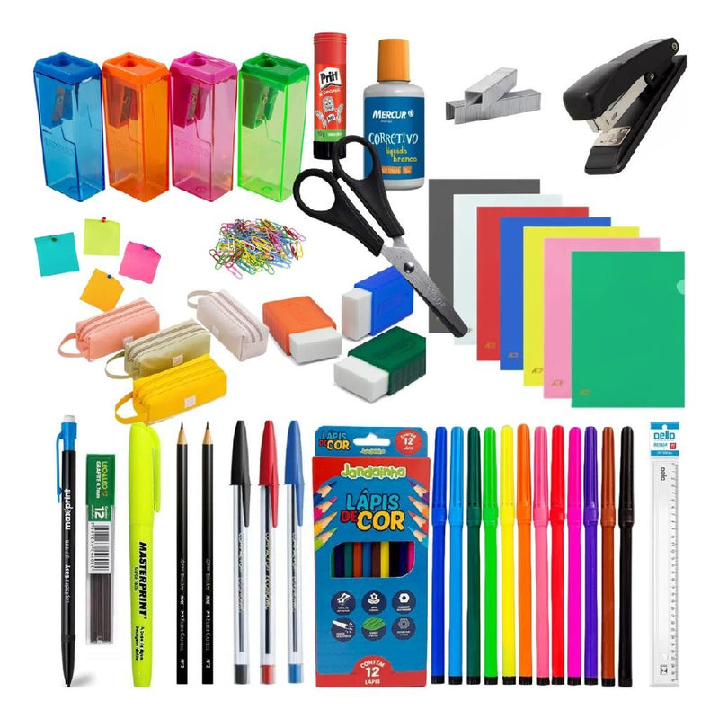 Aproveite -  Kit Completo Material Escolar - Volta às Aulas